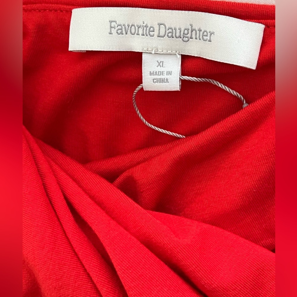 NWT Favorite Daughter The Colette Strapless Top Color Pomodoro Sizes Large & XL - Picture 7 of 10